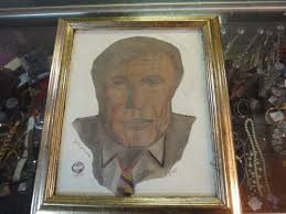 jim jensen 2 news anchor drawing painting 11x14 framed artist FIFE