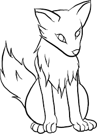 Wolf coloring page for preschoolers: Easy Anime Coloring Pages Easy Anime Wolf Drawings Novocom Top