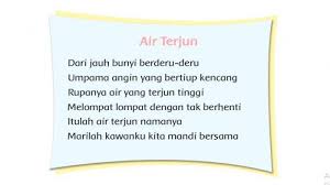 Lirik lagu air terjun tema 8 kelas 5. Makna Kata Jauh Deru Umpama Rupanya Terjun Pada Puisi Air Terjun Jawaban Kelas 2 Tema 5 Hal 185 Tribun Padang
