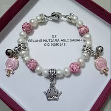 Hitau pisang (green) dan jenih (no color) saiz gelang : Gelang Mutiara Asli Sabah Shopee Malaysia