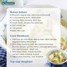 Home › cara buat soto › cara membuat soto bandung kuah bening berlobak. Hypermart Lembutnya Daging Dicampur Dengan Lobak Dan Facebook