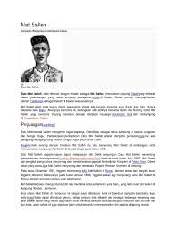 Ali mat salleh was often physically described as slender and tall, with pockmarked features. Mat Salleh2