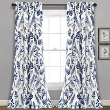 Learn more about the differences on our blog. Set Of 2 84 X52 Devonia Allover Light Filtering Window Curtain Panels Blue White Lush Decor Target