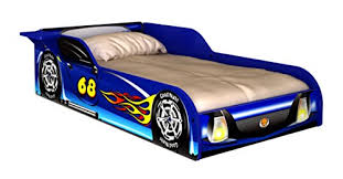 So much fun for kids! Rack Furniture Blue Racer Race Car Toddler Bed Buy Online In Luxembourg At Luxembourg Desertcart Com Productid 33201407