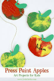 How To Make A Press Painted Apple Craft For Kids Apple Art Projects Apple Craft Fall Crafts For Kids