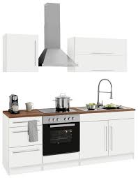 Unsere küchenfachberater unterstützen sie gerne bei der planung ihrer neuen. Held Mobel Kuchenzeile Samos Mit E Geraten Breite 210 Cm Mit Stangengriffen Aus Metall Online Kaufen Otto