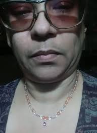 Padparadscha sapphire necklace creation progress