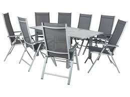 Florabest Alu Gartenmobelset Mit Ausziehtisch Klappsessel 9 Teilig Grau Lidl De