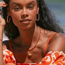 Kendra Scott Sylvia Strand Necklace in Orange Banded Agate