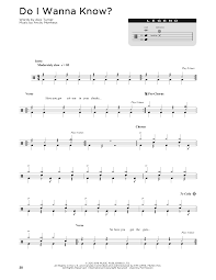 Do I Wanna Know Drums Print Sheet Music Now