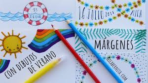 Además también incluye vídeos en los que ap. Nica Bernita Dibujo Manualidades Y Apuntes Bonitos Ideas De Margenes Para Decorar Cuadernos Y Libretas Margenes Con Dibujos De Verano