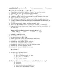 Discover william golding's novel of survival and savagery. Lord Of The Flies Comprehensive Test