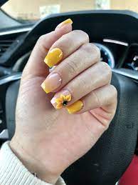 Sunflower Nails Sunflower Nails Flower Nails Cute Spring Nails