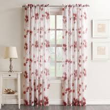 This distinctive curtain features an array of woven pleats that will add texture and character to any room in your home. No 918 Kiki Floral Print Crushed Sheer Voile Rod Pocket Curtain Panel Walmart Com Walmart Com
