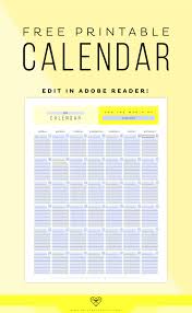 free printable monthly calendar printable crush