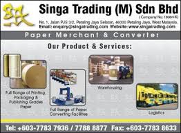 Singa trading (m) sdn bhd university of technology sydney william ang regional director at fwd insurance. Singa Trading M Sdn Bhd Paper Dealers Distributors In Malaysia