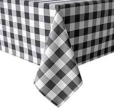 Amazon Com Hiasan 60 X 120 Inch Checkered Tablecloth Rectangle Stain Resistant Spillproof And Washable G In 2020 Checkered Tablecloth Table Cloth Square Tablecloth
