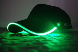 A Fun Unique Green Led Light Up Cap Perfect For Parties Raves And Everyday Wear With Its Three Settings On Fla In 2021 Green Led Lights Green Led Led Light Costume