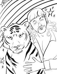Select one of 1000 printable coloring pages of the category adult. Tiger King Coloring Pages Free Printable Activity Sheets With Joe Exotic