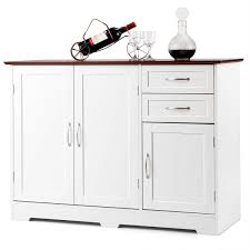 Home servers that serve up great style. Console Table Giantex Sideboard Buffet Server Storage Cabinet W 2 Drawers 3 Cabinets And Glass Doors For Kitchen Dining Room Furniture Cupboard White Buffets Sideboards Home Kitchen Rayvoltbike Com