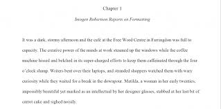 Use double spacing throughout the text, tables, figure legends, and references and notes. Manuscript Formatting The Literary Consultancy