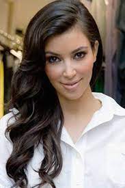 Formal Long Side Swept Curly Hairstyle Human Hair Wefts Kim Kardashian Hair Kardashian Hair