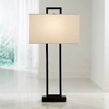 Adler Black Rectangle Table Lamp With Usb Reviews Crate And Barrel In 2020 Table Lamp Black Table Lamps Lamp