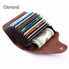 4.7 out of 5 stars 3,467. Rfid Genuine Leather Unisex Business Card Holder Wallet Men And Women Bank Credit Card Case Id Holders Female Male Purse Alexnld Com