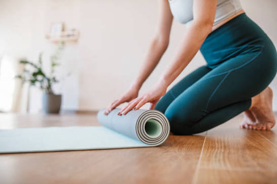 Rolling out of bed into yoga