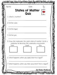 States Of Matter Assessments Matter Science Second Grade Science 6th Grade Science