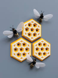 Paper Honeycomb For Bees Paper Cutout Art Paper Art Craft 3d Paper Art