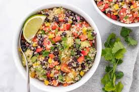 Simple ingredients for a simple salad! Southwest Quinoa Bowl Three Little Chickpeas