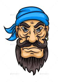 Cartoon Bearded Pirate Sailor Or Captain Cartoon Sailor Free Cartoons