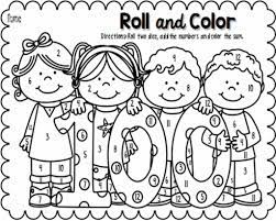 Students will each need 2 dice, a crayon, and a sheet. Free Printable 100 Days Of School Coloring Pages