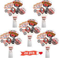 See more ideas about casino theme parties, vegas party, casino birthday. Amazon Com 24 Pieces Las Vegas Party Decorations Casino Party Centerpiece Sticks Casino Cutouts For Baby Shower Birthday Party Casino Theme Party Centerpiece Sticks Table Toppers Las Vegas Toys Games