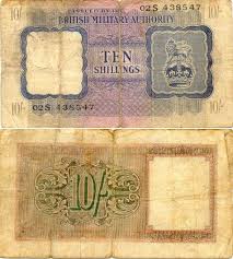 British Armed Forces 10 Shillings 1943 Paper Currency Banknote Collection Bank Notes