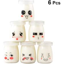 6pcs Cute Small Glass Yogurt Jars With Lids Baby Food Jars Pudding Honey Jar Replacement Glass Jars For Honey Wedding Shower Fav Sugar Creamer Pots Aliexpress