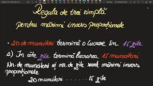 2) si 4 albailes construyen una pared en 8 das, en cuntos das construirn otra pared igual 3 documents similar to regla de 3 simple y compuesta. Regula De Trei Simpla Marimi Invers Proportionale Cls A 6 A Invata Matematica Usor Meditatii Online Youtube