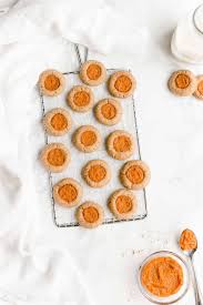 Healthy Pumpkin Pie Thumbprint Cookies Only 41 Calories They Re Easy To Make Perfect For Thanksg Healthy Pumpkin Pies Healthy Pumpkin Low Calorie Pumpkin