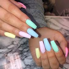 The look, style and feel of these spring pastel nails look wonderful. 32 Pastell Sommer Nail Art Designs Zu Beeindrucken Art Beeindrucken Designs Daniela Grue Purple Acrylic Nails Square Acrylic Nails Pink Acrylic Nails