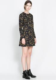 Black Long Sleeve Yellow Floral Straight Dress Black Long Sleeve Floral Dress Long Sleeve Floral Maxi Dress Cotton Blends Dress