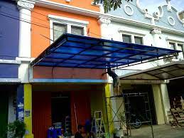 Kuda kuda/kanopi gantung tanpa tiang. Contoh Kanopi Ruko Minimalis Eksterior Rumah 1503