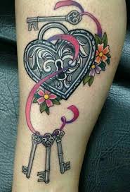 You can get this tattoo colored heart in the red color and key in black color. 75 Polynesian Tattoos That Have True Meaning