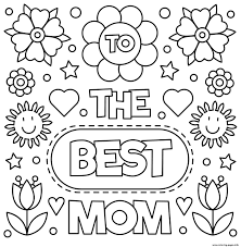 Such an easy way to entertain the kids and teach them about colors at the same time — the perfect educational activity for kids! Mothers Day To The Best Mom Flowers Sign Coloring Pages Printable Coloring Home