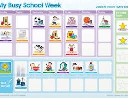My Busy School Week Activity Chart
