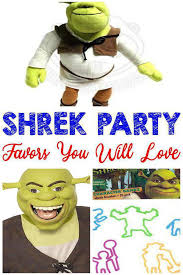 Shrek + puss in boots themed 5th birthday party. Best Shrek Party Favor Ideas