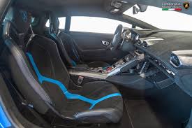 Interior Of The Lamborghini Huracan Performante Painted In Blu Nethuns W Tricolore Stripes Along The Doors Photo Taken By Lambonewportbeach On Instagr Autos