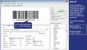 Bar codes are a sequence of black and white lines that represent a string of data. Create Gs1 128 Ean 128 Fnc1 Barcodes Barcode Studio 2 Youtube
