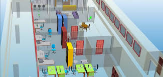 A Sample 3d Office Buildingplan Interior Designed In Visio Using Sampo Software Oy 3dvisioner Building Plan Design Organization Chart