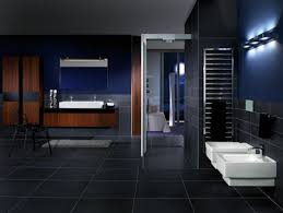 Schwarze Bodenfliesen Badezimmer Dunkelblau Schwarzes Badezimmer Badezimmer Design Badezimmer